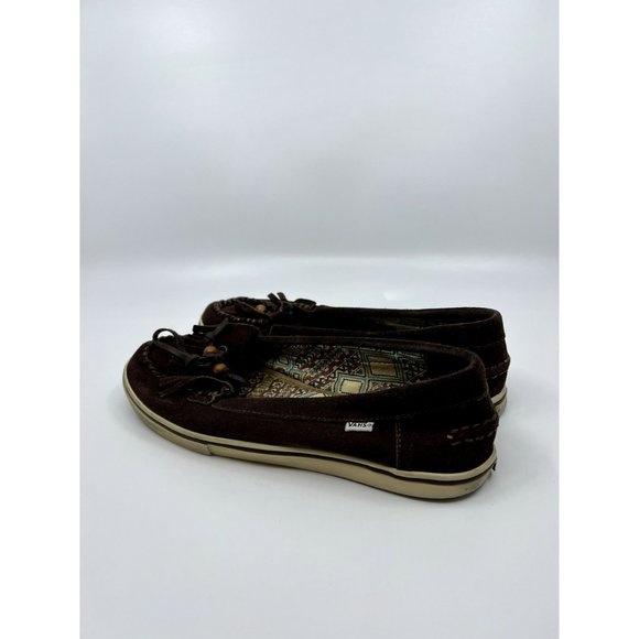 VANS Women's 'Mikalah' Slip On Leather Beaded Fringe Moccasins Size 8 Pre-Owned - Picture 4 of 5